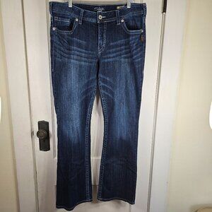 Silver Suki Womans Size 18 Boot Cut Denim Jeans Midrise Blue
